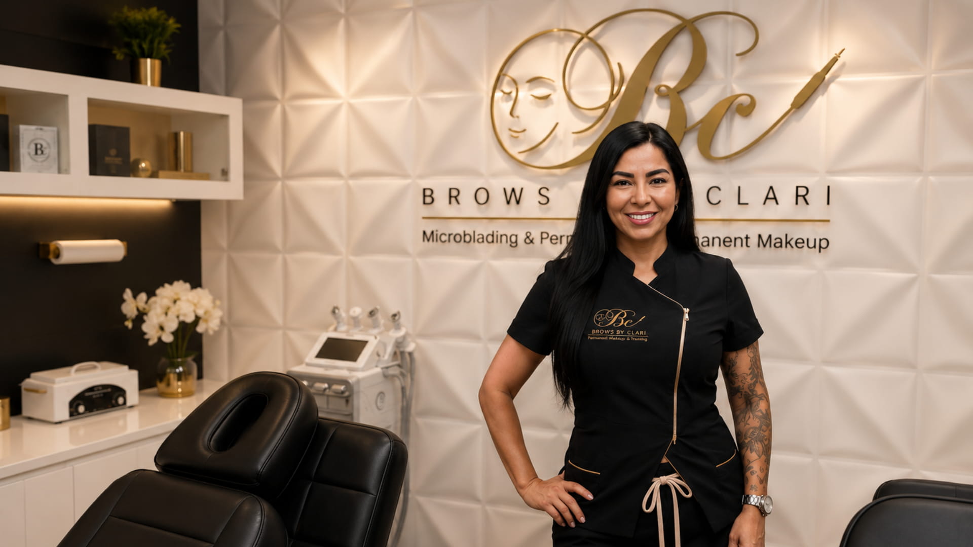 Microblading treatment at Brows By Clari studio in Orlando
